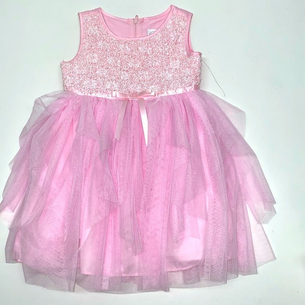 🔥 Popatu girls pink dress sz 24 moths New